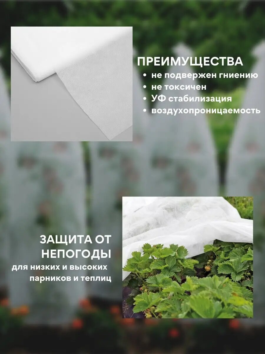 Укрывной материал Агросетка Юг, спанбонд, 1,6x10 м, бесцветный — фото 1