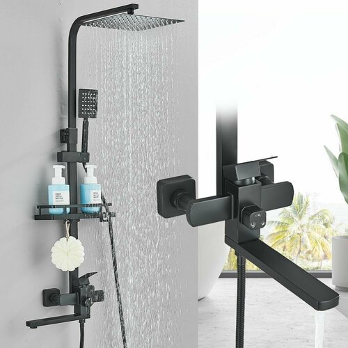 Ванная комната Душевая система Набор из нержавеющей стали Дождевая ванна Душ 30 см Высота выхода Регулируемый настенный душ 9500₽
