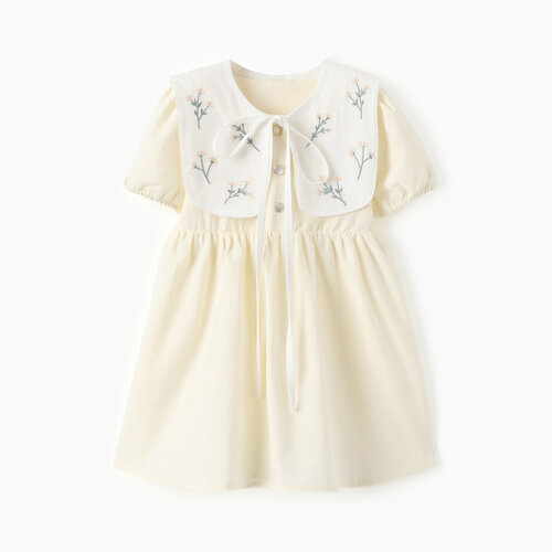 фото Школьный сарафан minaku minaku: cotton collection baby, размер 80/86, айвори