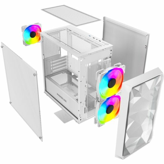 Корпус Powercase Mistral Micro A3W ARGB, белый (CMMAW-A3) — фото 1