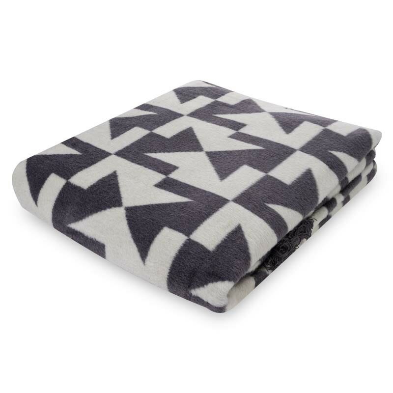 Плед 150x200см Pappel Scotch Jacquard серый с белым