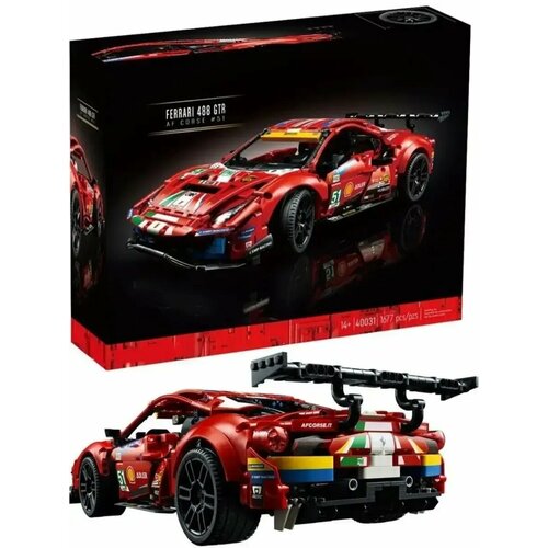 фото Конструктор суперкар ферарри ferrari 488 gte 1677 деталей lepin