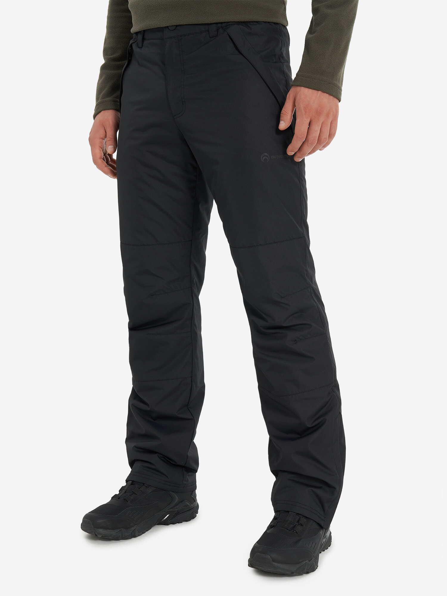 Брюки OUTVENTURE Hiking Men's Padded Pants, размер 48, черный — фото 1
