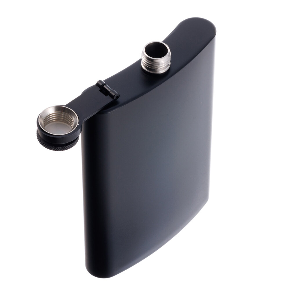 Фляга S.Quire 0,24 л, сталь, черная, шт — фото 1