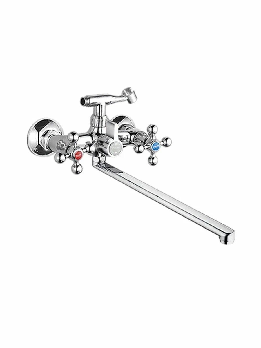 Смеситель для ванны с душем с длинным изливом, кран в ванну Potato P2361