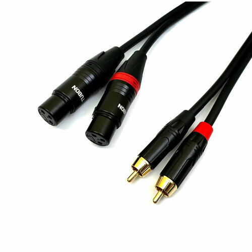 Кабель TUBON Микрофонный межблочный 2 x XLR (F) Female - 2 x RCA (M) Male OD6.0 ПВХ 2XF2R001 1.5м черный