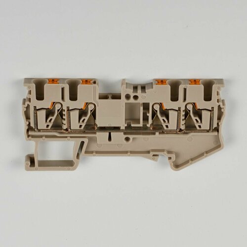 DP1.5N-TR Клемма Push-in 4-х контактная, проходная, 17.5А, 0.14-1.5 мм2, 500B, цвет бежевый, Dinkle.