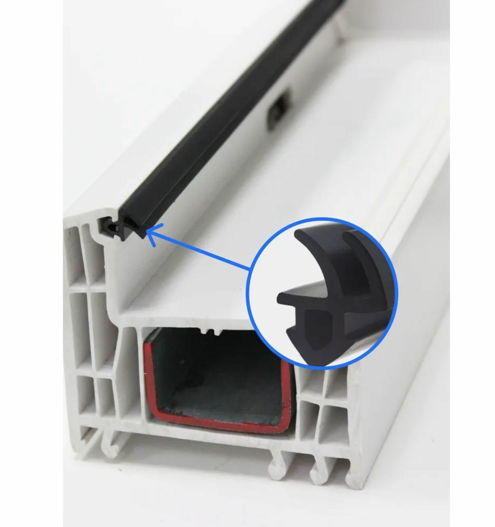 Уплотнитель для окон ПВХ REHAU 952 серый, 6 м — фото 1