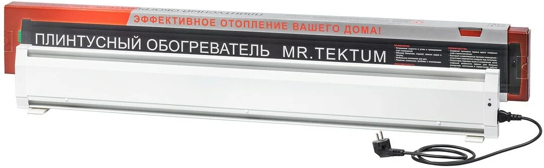Mr.Tektum Электрический плинтусный обогреватель 450Вт Smart Line 1,1м Белый AG-SMART11-WRL фото