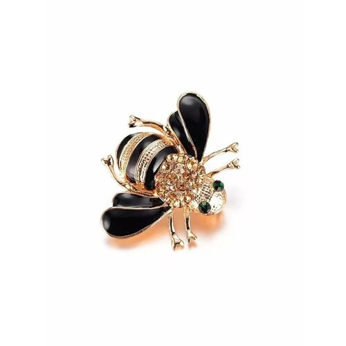 Брошь Kazan Trade, коричневый/черный