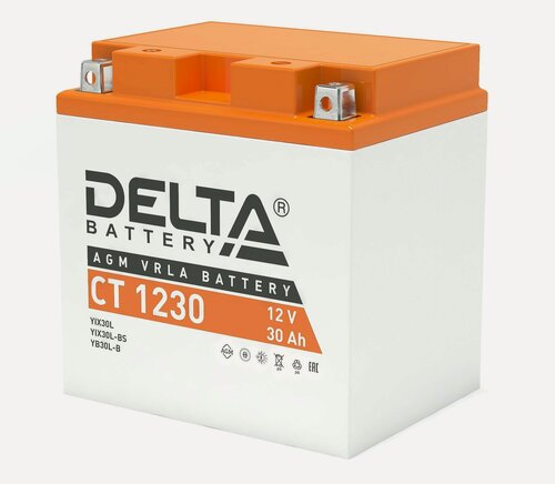 Изображение товара Delta CT 1230 12В 30Ач Аккумуляторная батарея для мототехники (YIX30L, YIX30L-BS, YB30L-B)