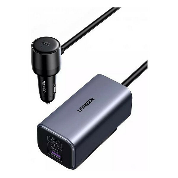 Автомобильное зарядное устройство Ugreen EC706 150W 4-Port GaN с выносом портов USB-A / 2*USB-C (35571) серый