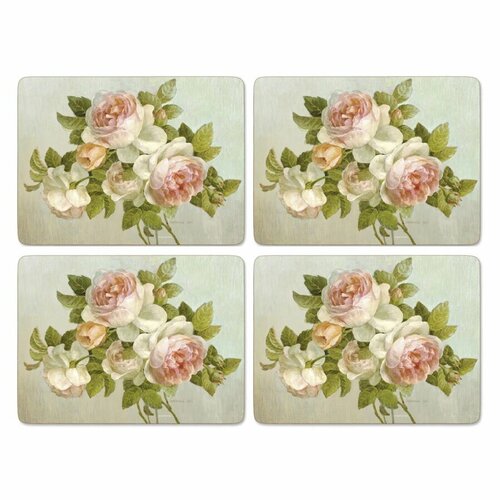 Набор плейсматов Pimpernel Роза чайная 40х29 см, 4 шт, пробка