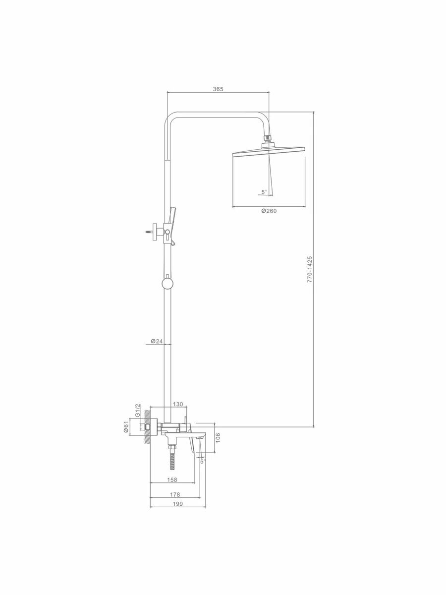 R31.24 Душевая система со смесителем — фото 1
