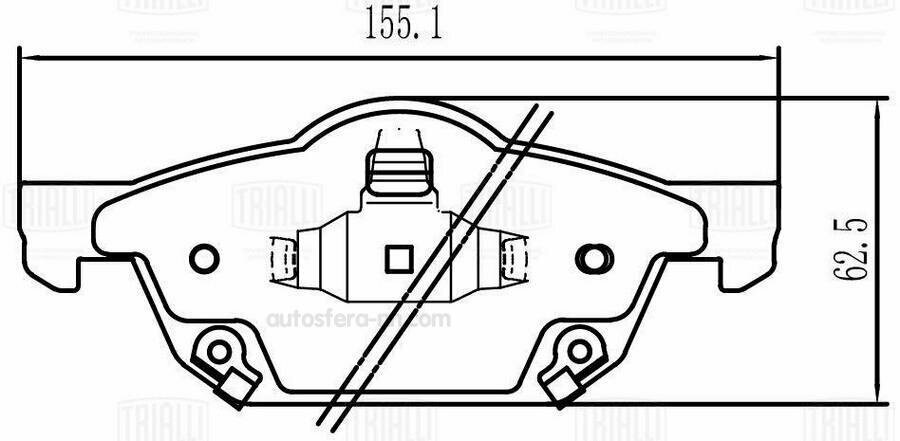 TRIALLI PF4221 Колодки торм. для а/м Honda Accord (08-) диск. перед. 155x63 (PF 4221)