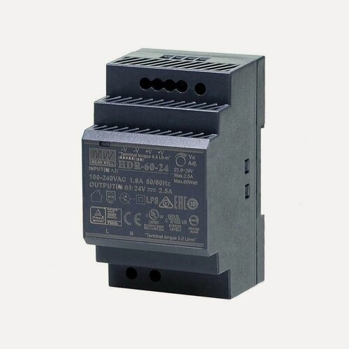 Изображение товара Источник питания AC/DC Mean Well HDR-60-24