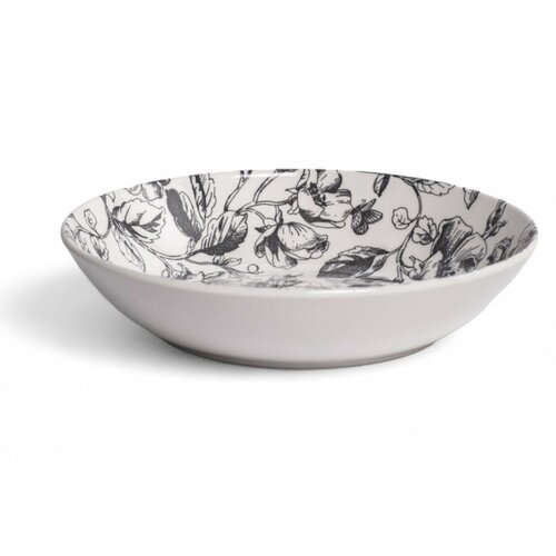 Тарелка суповая CRYSTAR Botanica Серый 20.5см, фарфор