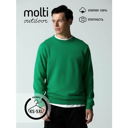 фото Свитшот molti, размер xxl, , зеленый