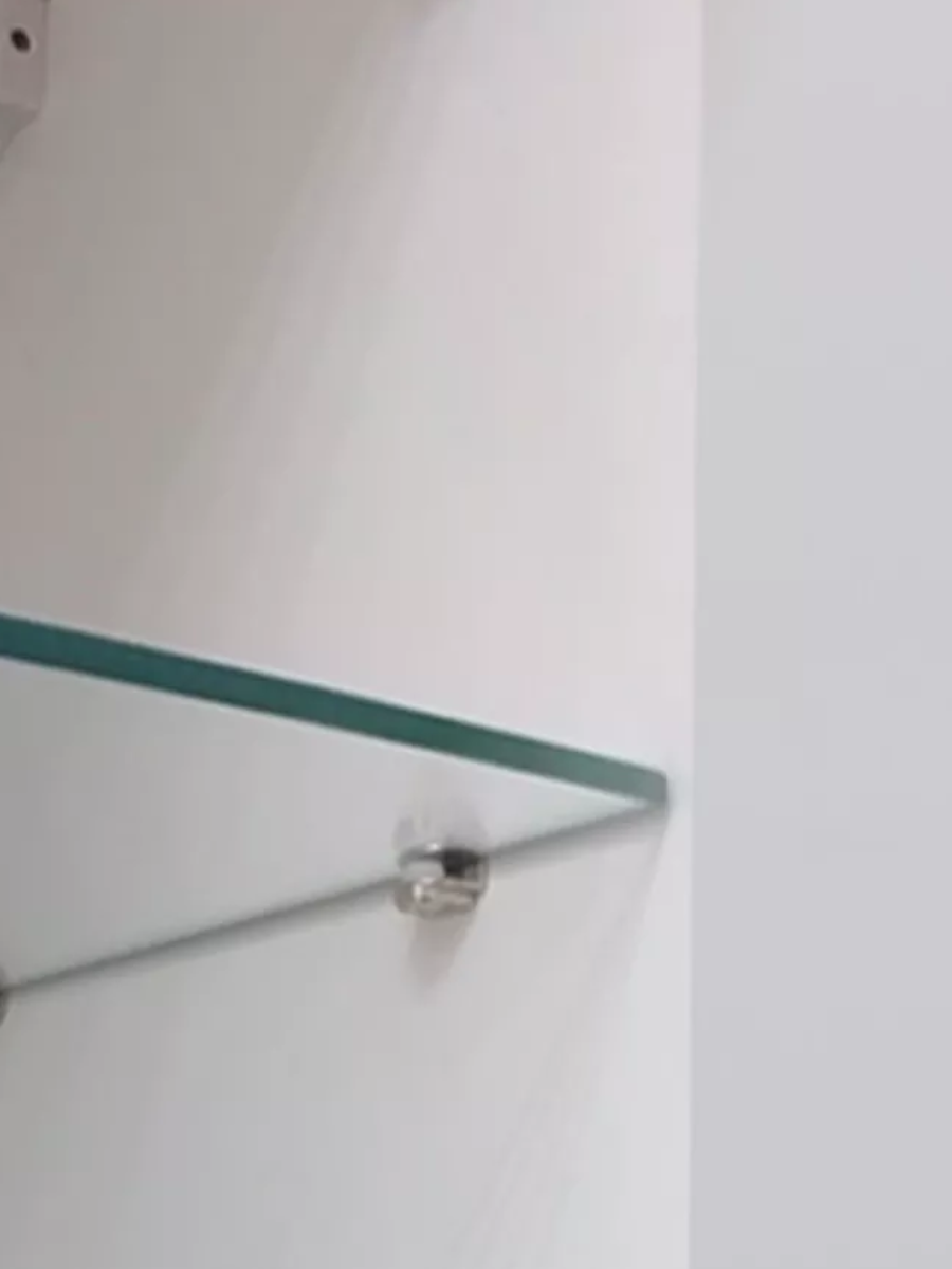 Полкодержатель для стекла и плит до 8 мм. - 100 шт. Крепление саморезом. — фото 1