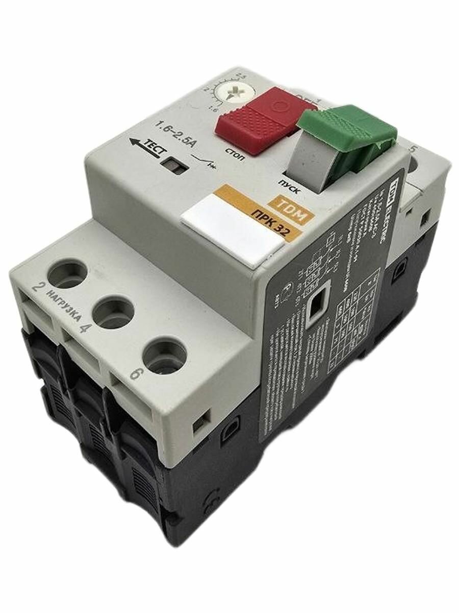 Прк-32, Пускатель ручной кнопочный, IP20, 1,6-2,5А, 400/660В, TDM electric Арт. SQ0212-0007