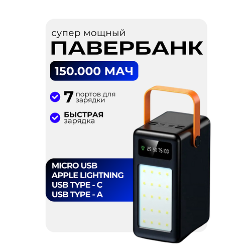 Портативный внешний аккумулятор повербанк 150000 mAh powerbank 670000₽