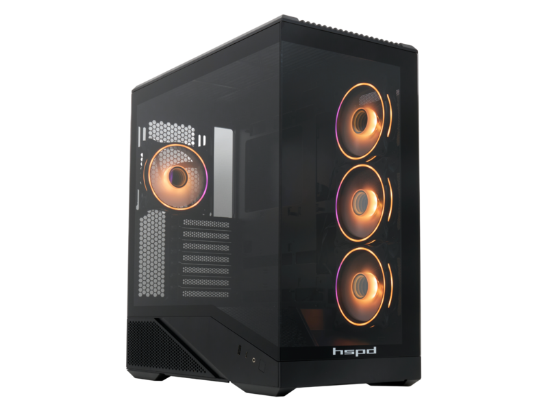 Корпус без блока питания корпус без блока питания/ Case F711, Panoramic Full Tower, Black, TG, 0.7 SPCC, 4x120mm ARGB (FN027) ATX, mATX, mITX 190/420/280mm 2x2.5", 2x3.5", 7xPCI 1xUSB-A 3.0, 1xUSB-C 445x235x475mm