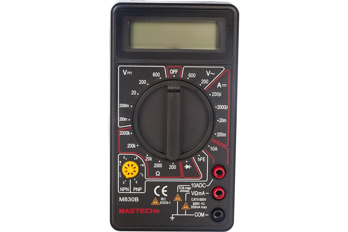 Мультиметр Mastech М830В цифровой точность 2% подсветка дисплея