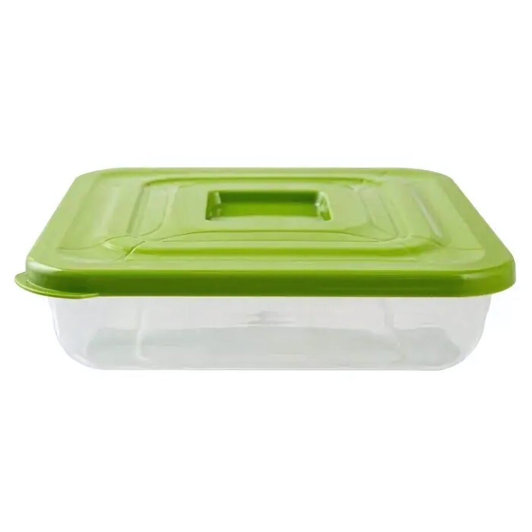 Контейнер для СВЧ 'PRACTIC' 09л с герметичной крышкой пластик зелёный