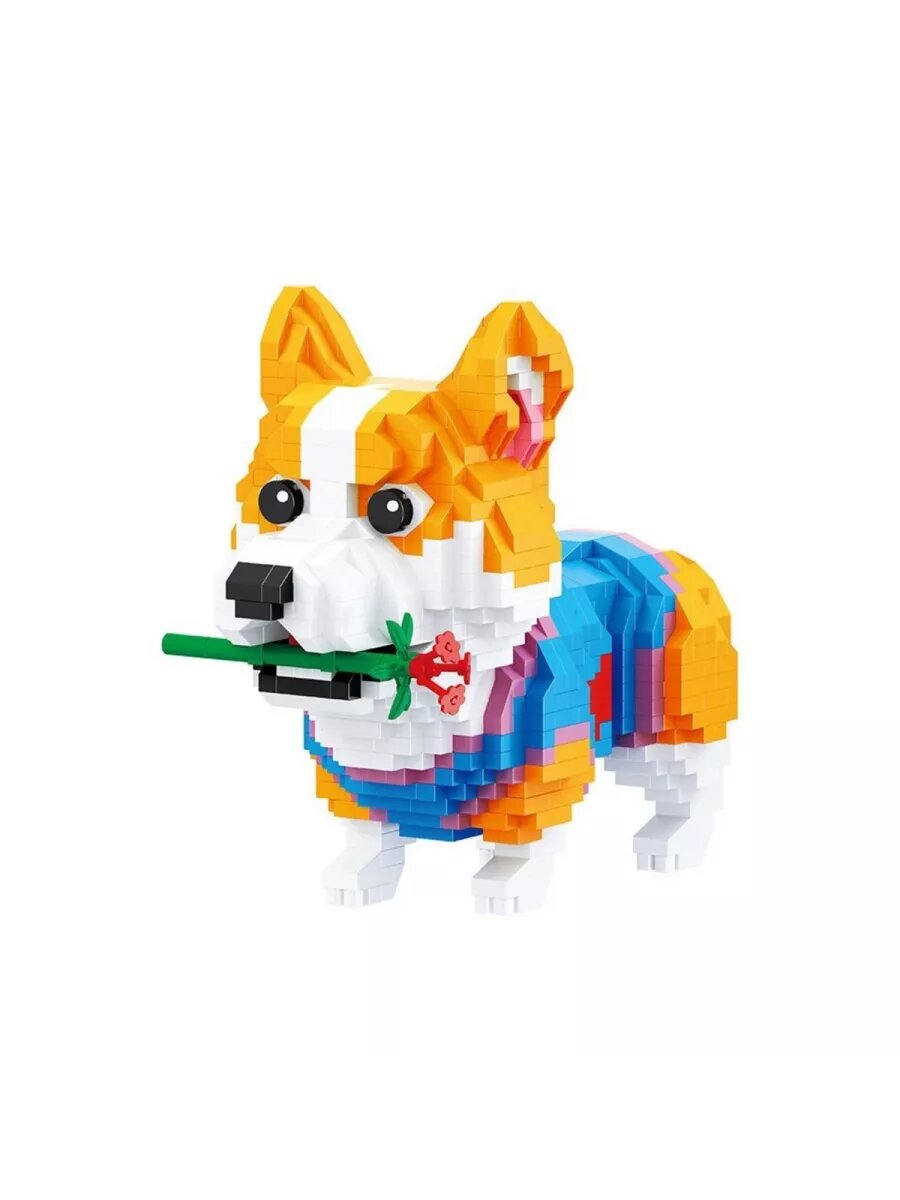 Конструктор Balody BA18396, 3D, собака Корги, для развития моторики, 997 деталей