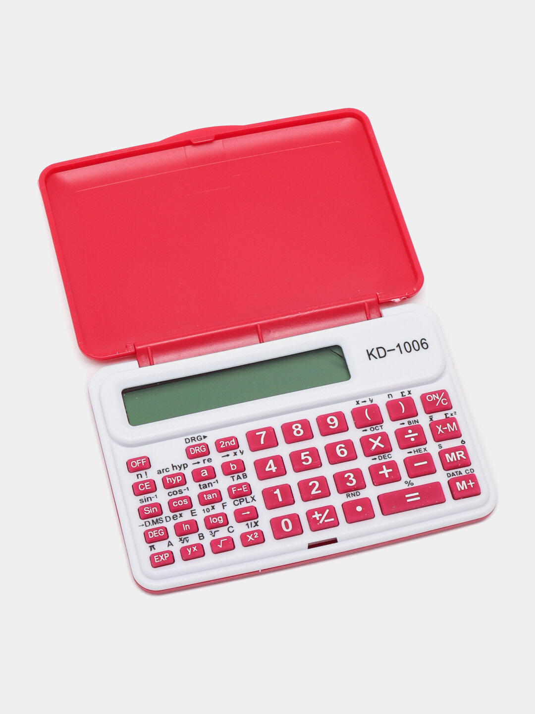 Инженерный калькулятор KD-1006, с чехлом, десяти разрядный, карманный, для абитуриентов - Красный
