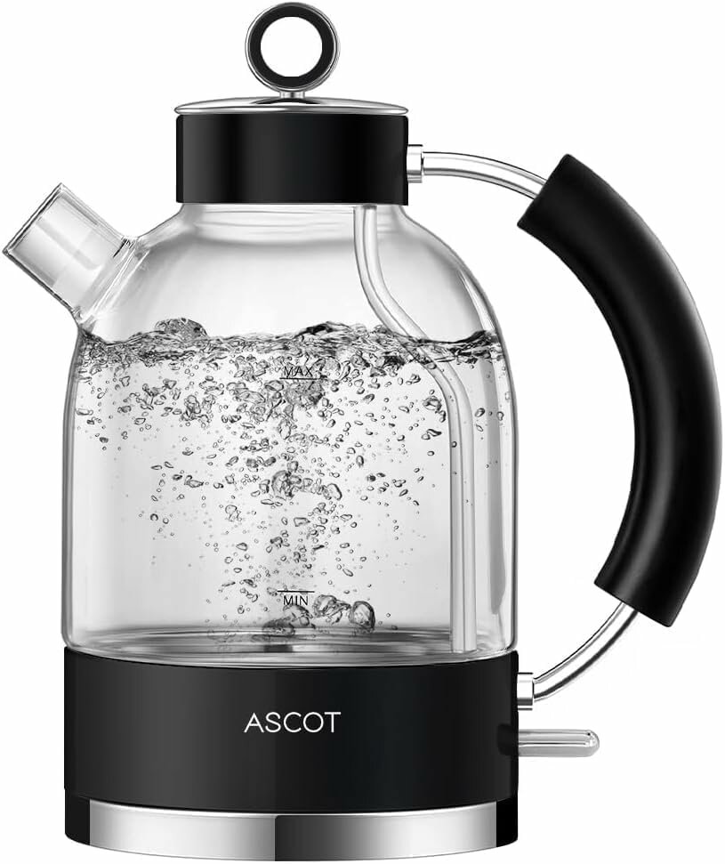 Чайник ASCOT Glass Electric Tea Kettle, 1,5 л - Black
