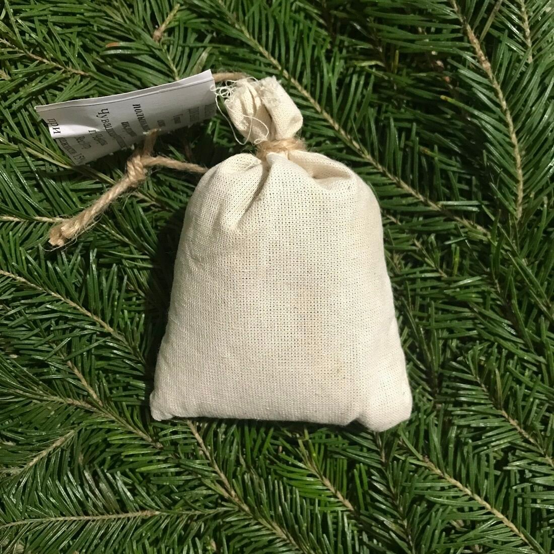 Запарка для бани Пихта свежие веточки в мешочке 3 шт.