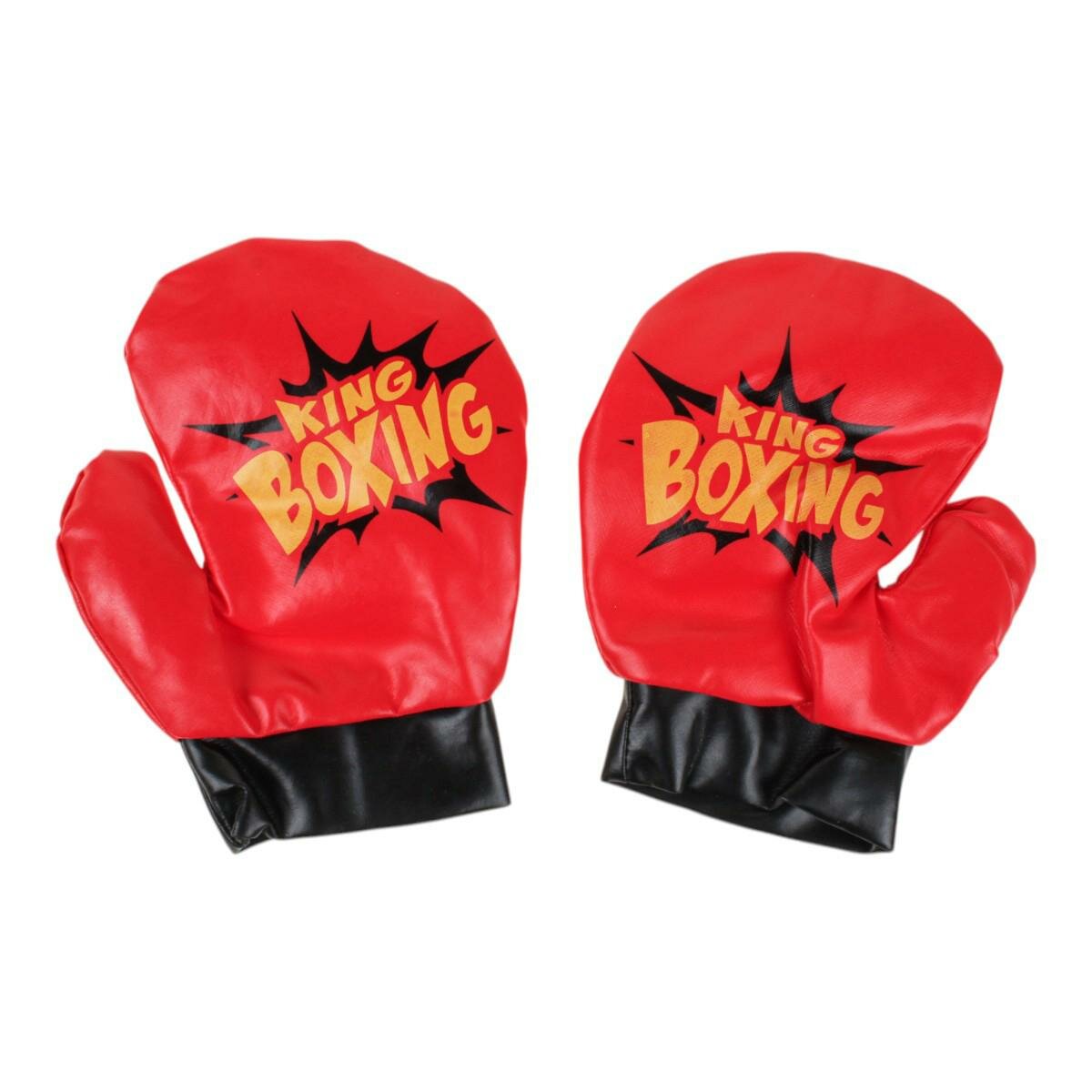 Боксерские перчатки 'KING BOXING', размер 12, красные/черные, искусственная кожа