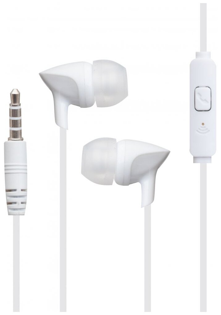 Гарнитура REMAX RW-106 Earphone 3.5 мм, 1.2м, громкость +/-, вставная (белый)