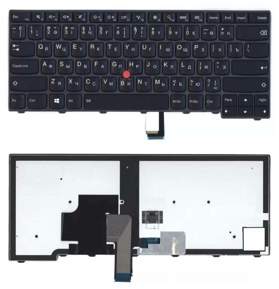Клавиатура keyboard 0C02253 для ноутбука Lenovo ThinkPad T440 T440P T440S T450 T450s T431s E431 T460 L440 L450 L460 черная с подсветкой