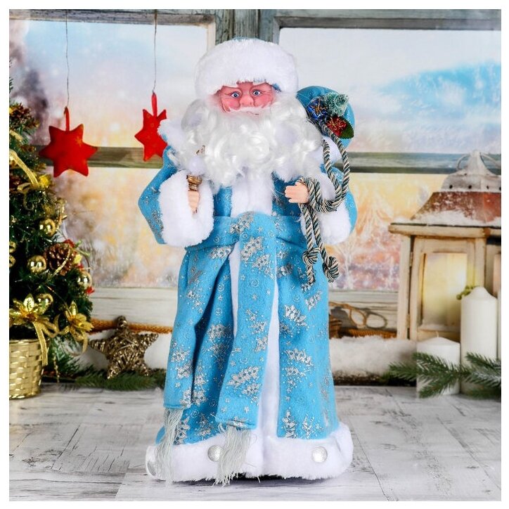 Фигурка Зимнее волшебство Дед Мороз с подарками 43 см