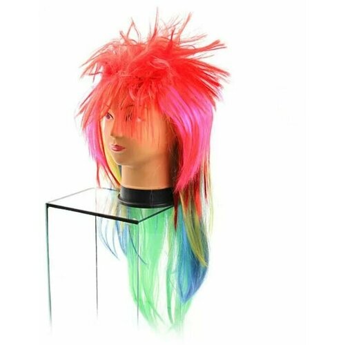 Карнавальный парик разноцветный карнавальный парик ведьмы с длинными седыми прядями