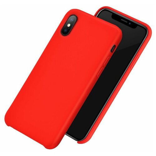 Чехол силиконовый для iPhone X/XS, чехол-накладка, HOCO, Pure series, красный силиконовый чехол hoco pure series case для apple iphone 14 pro max красный