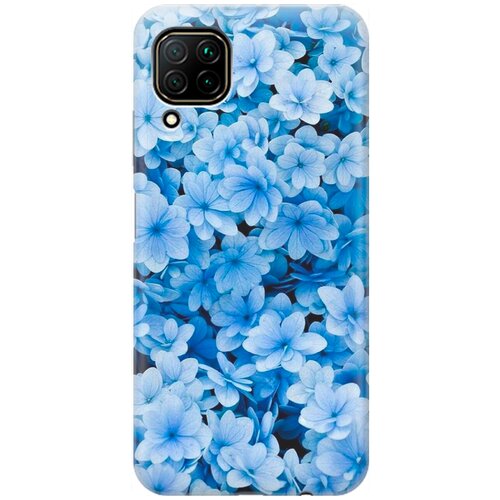 фото Re:pa накладка transparent для huawei p40 lite с принтом "голубые цветочки"