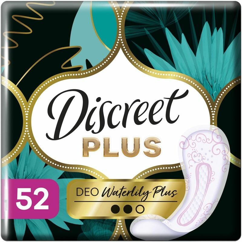 Прокладки ежедневные Discreet Deo WaterLily Plus 52 шт