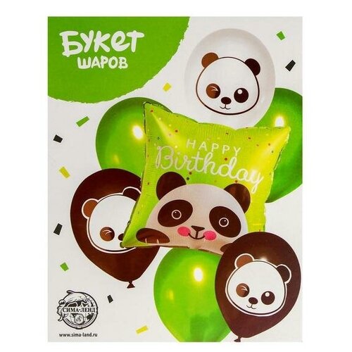 фото Букет из шаров "панда.", фольга, латекс набор 7 шт. 5264958 страна карнавалия