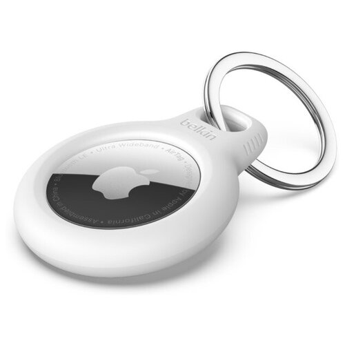 фото Держатель с кольцом belkin secure holder key ring f8w973btwht для apple airtag (white)
