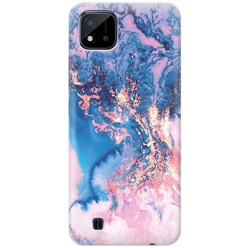 фото Cиликоновый чехол на realme c20 / c11 (2021) / рилми с20 / с11 (2021) с принтом "blue marble" gosso