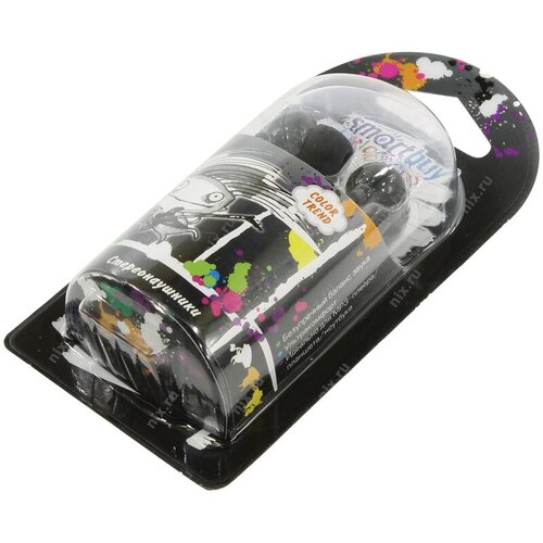 Наушники-вкладыши SmartBuy Color Trend 12м черный - 2 шт 1132₽