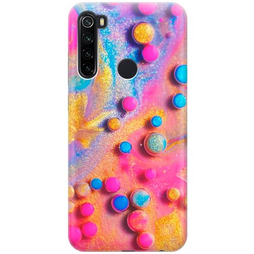 фото Re:pa накладка transparent для xiaomi redmi note 8t с принтом "разноцветные капли красок"