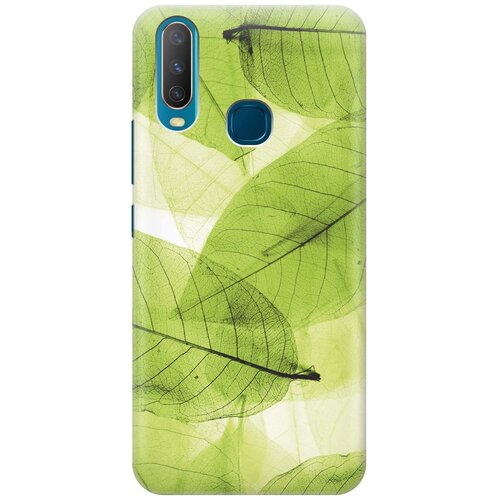 фото Cиликоновый чехол на vivo y17 / виво у17 с принтом "зеленые листья" gosso