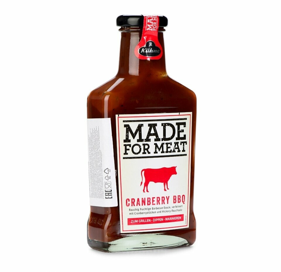 Соус Kuhne “Made for Meat” Cranberry BBQ томатный барбекю с клюквой 375 мл