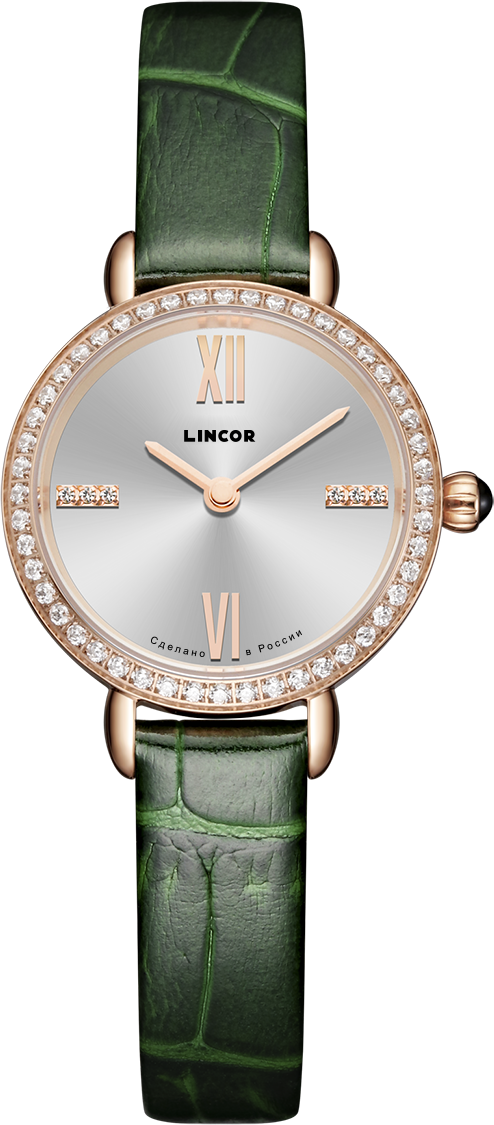 Наручные часы LINCOR, зеленый, золотой