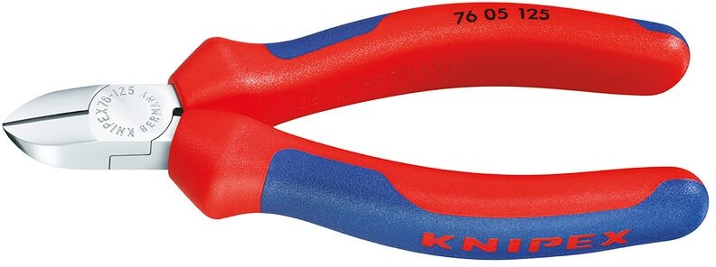 Бокорезы электромеханика, 125 мм, хром, 2-комп ручки KNIPEX KN-7605125