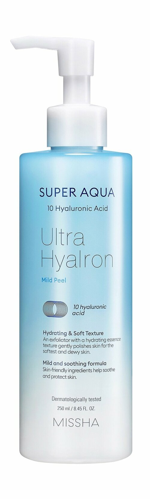 MISSHA Super Aqua Ultra Hyalron Гель-скатка мягкий для лица, 250 мл